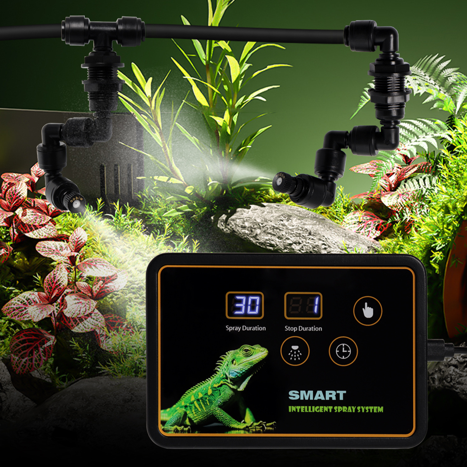Terrarium Fogger Ultrasonic - Automatic Reptile Spray System Electronic Timer